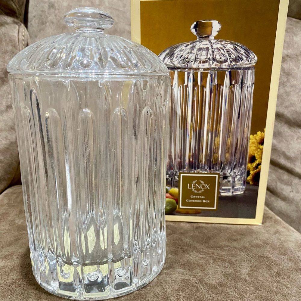 Lenox Crystal Covered Box 7 Inches Tall - in Original Box BEAUTIFUL